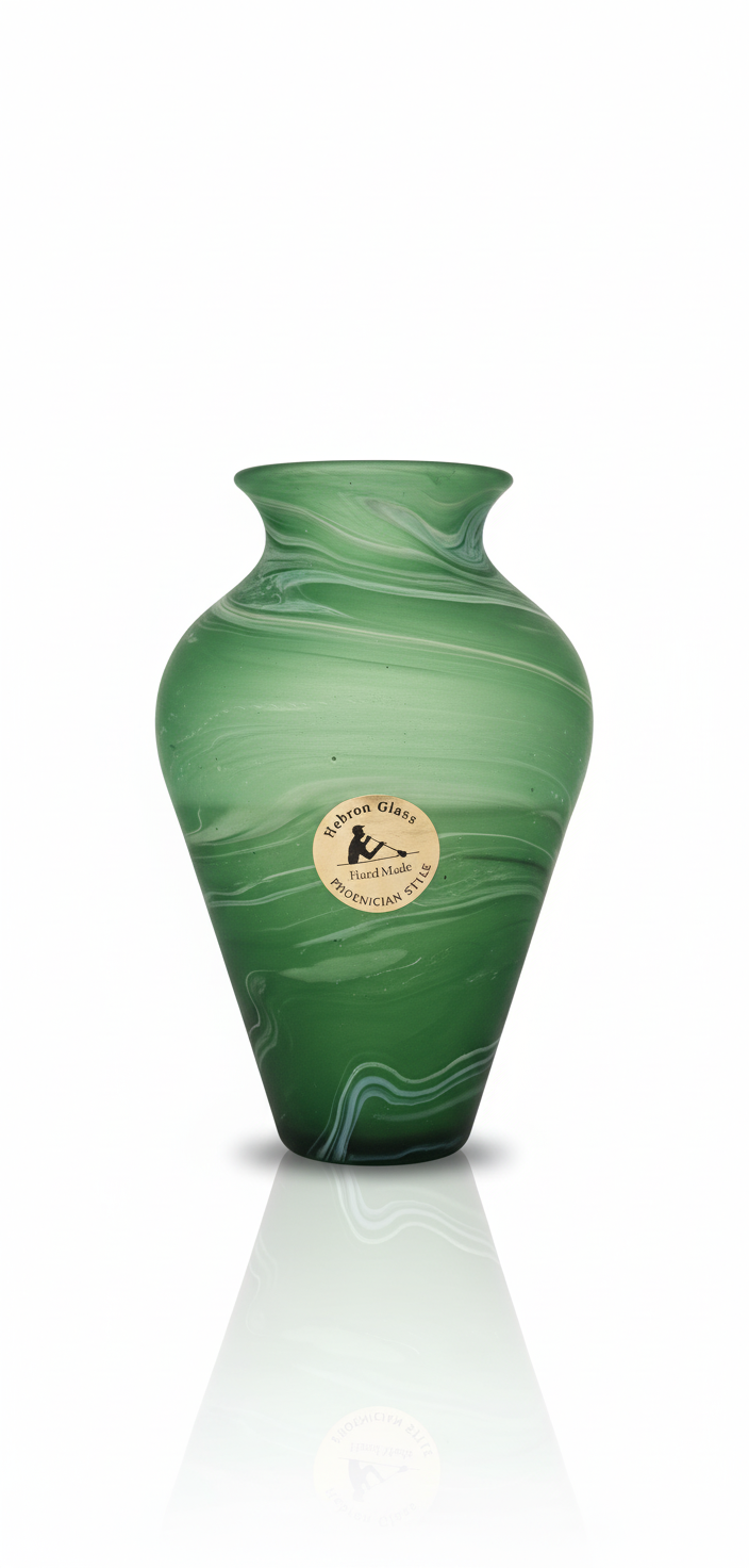 Acostars™ Handgemaakte Groene Glazen Vaas - Geproduceerd in Hebron, Palestina
