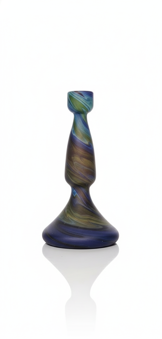 Acostars™ Handgemaakte Blauw/Groene Kaarshouder uit Hebron, Palestina