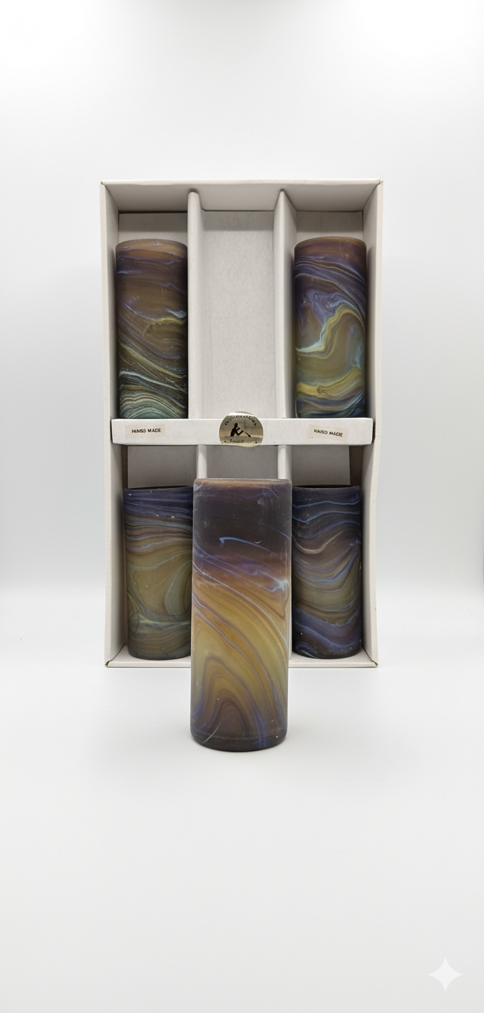 Acostars™ Handgemaakte Groen/Blauwe Glazen (6 stuks) uit Hebron, Palestina