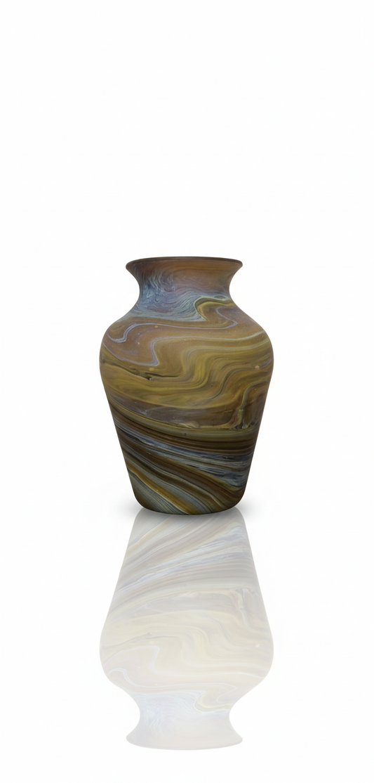 Acostars™ Handgemaakte Vaas Met Subtiele Aardse Golfen uit Hebron, Palestina