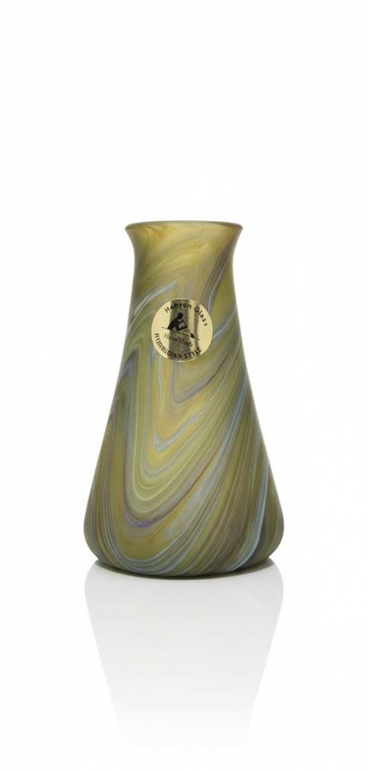 Acostars™ Handgemaakte geel/groene Vaas uit Hebron, Palestina