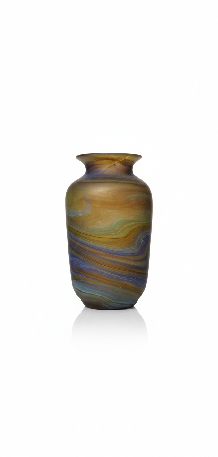 Acostars™ Handgemaakte Vaas Met Subtiele Aardse Golfen uit Hebron, Palestina