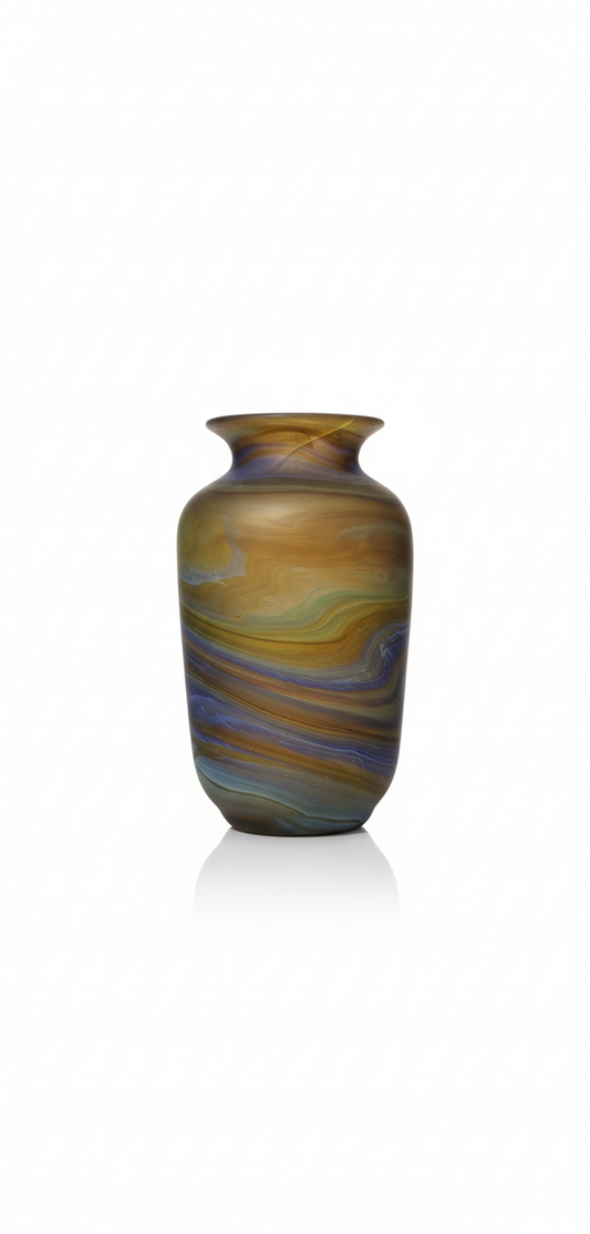 Acostars™ Handgemaakte Vaas Met Subtiele Aardse Golfen uit Hebron, Palestina