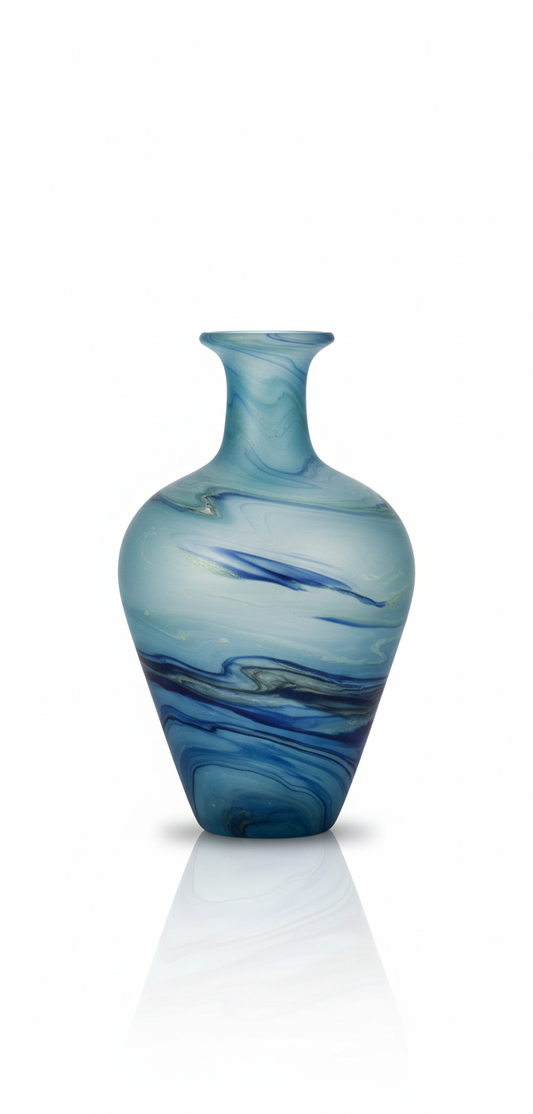 Acostars™ Handgemaakte Blauwe Vaas uit Hebron, Palestina